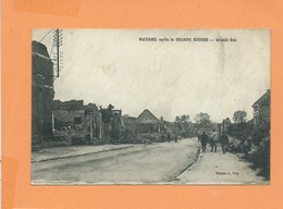 CPA - Roisel Après La Grande Guerre - Grande Rue - Roisel