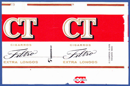 Portugal 1960 To 1970, Packet Of Cigarettes - CT Filtro / A Tabaqueira, Lisboa - Esc. 16$50 (On The Right Side) - Empty Cigarettes Boxes