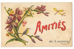 LORMES (58) Carte Fantaisie Amitiés - Lormes