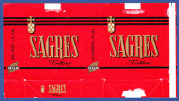 Portugal 1960 To 1970, Packet Of Cigarettes - SAGRES / Intar, Sintra Lisboa - Esc. 3$50 + $50 - Etuis à Cigarettes Vides