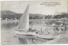 SAINTE MAXIME SUR MER (83) Vue Vers Les Bains Barques De Peche - Sainte-Maxime