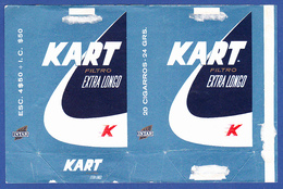 Portugal 1960 To 1970, Packet Of Cigarettes - KART / Intar, Sintra Lisboa - Esc. 4$50 + $50 - Etuis à Cigarettes Vides