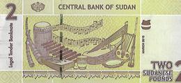 Sudan P71, 2 Pounds, Pottery / Musical Instruments, UV & W/M Image UNC SECURITY - Sudan