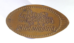 00496 GETTONE TOKEN JETON ADVERTISING PENNY SOUVENIR ELONGATED COIN AMUSEMENT PARK MIRABILANDIA - Souvenir-Medaille (elongated Coins)