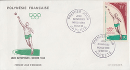 Enveloppe  FDC  1er  Jour    POLYNESIE   Jeux  Olympiques  MEXICO   1968 - Estate 1968: Messico