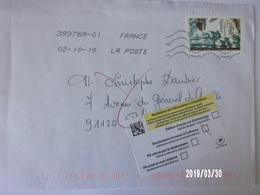 Lettre Avec Retour à L'envoyeur 2018 Lisle (24) Pour Palaiseau (91) & Retour - Covers & Documents