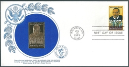 B4321 USA Personality Famous People Religion Activist FDC With Gold 14k Replica - Martin Luther King