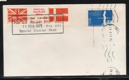 GREAT BRITAIN GB 1971 POSTAL STRIKE MAIL SPECIAL COURIER MAIL 1ST ISSUE PRE-DECIMAL COVER HELSINKI FINLAND 11 FEBRUARY - Variétés Et Curiosités