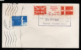 GREAT BRITAIN GB 1971 POSTAL STRIKE MAIL SPECIAL COURIER MAIL 1ST ISSUE PRE-DECIMAL COVER HELSINKI FINLAND 11 FEBRUARY - Cinderellas
