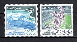 MONACO N° 1811 + 1812  OBLITERES  COTE 4.70€  JEUX OLYMPIQUES  FOOTBALL - Usati