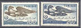 Tunisie: Yvert N° A 14* 15**; MNH; Aigle; Oiseau; Bird - Poste Aérienne