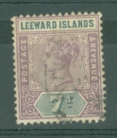 Leeward Is.: 1890   QV    SG6    7d     Used - Leeward  Islands