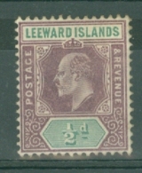 Leeward Is.: 1902   Edward    SG20    ½d     MH - Leeward  Islands