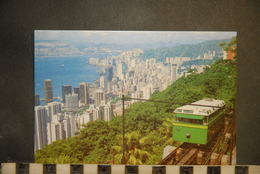CP, Chine, HONG KONG  The Hong Kong Peak Tramway     Chemin De Fer Tramway - Chine (Hong Kong)