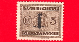 Nuovo - MNH - ITALIA - Rep. Sociale - 1944 - Fascio Littorio Soprastampato Con Fascio - Segnatasse - 5 C. - Portomarken