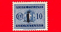 Nuovo - MNH - ITALIA - Rep. Sociale - 1944 - Fascio Littorio Soprastampato Con Fascio - Segnatasse - 10 C. - Portomarken