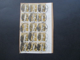 Schweiz Tellknabe Nr. 111 Type III  1909 Verwendet 1915 Briefstück 15er Einheit Eckrand Unten Rechts /UR 15xgestempelt - Gebraucht