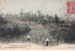 95 / CORMEILLES EN PARISIS / VUE PANORAMIQUE DU MARTRET / RARE ET JOLIE CARTE COLORUISEE - Cormeilles En Parisis