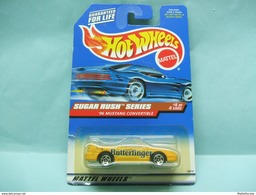 Hot Wheels - '96 FORD MUSTANG CONVERTIBLE 1996 - 1998 Sugar Rush - Collector 744 HOTWHEELS US Long Card 1/64 - HotWheels