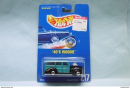Hot Wheels - FORD '40'S WOODIE Roues BW - 1995 Collector 217 HOTWHEELS US Long Card 1/64 - HotWheels