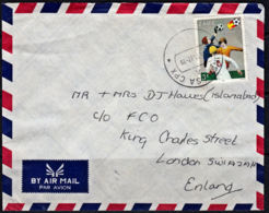 Ca5060 ZAIRE 1982, Football Stamp On Kinshasa CPX Cover To England, I.10(A) Cancellation - Oblitérés