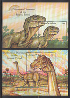 1992 Antigua Dinosaurs  Complete Set Of 2 Souvenir Sheets MNH - Antigua And Barbuda (1981-...)