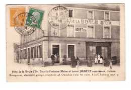 49 Doué La Fontaine Hotel De La Boule D' Or Habert Successeur , Cuisine Bourgeoise Cpa Carte Animée Cachet 1924 - Doue La Fontaine