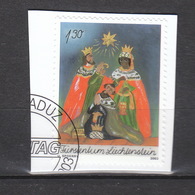 Liechtenstein  Gestempelt  1332 Auf Briefstück Weihnachten - Oblitérés