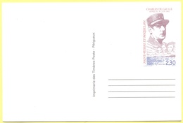 St.Pierre & Miquelon - 2,30 Charles De Gaulle - Carte Postale - Intero Postale - Entier Postal - Postal Stationery - Not - Entiers Postaux