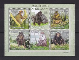 SAINT-THOMAS ET PRINCE - TIMBRE N°3466/70 NEUF** - SINGES - Chimpanzés