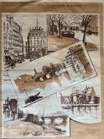Affiche Ancienne / Nantes En 1935 Vus J.Goalec / Offert Par Magasins Cie Française, Rue Du Calvaire - Affiches