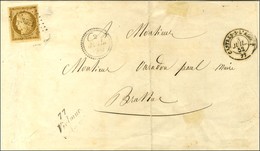 PC 3571 / N° 1 Càd T 15 CASTRES-S-L'AGOUT, 77 Cursive 77 / Villemur / S-L'Agout Sur Imprimé Pour Brassac. 1852. - TB. -  - 1849-1850 Ceres