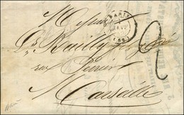 Càd PARIS (60) 1 JANV. 49 Taxe Tampon 2 Sur Lettre Avec Bel En-tête Illustré Datée Du 28 Décembre 1848. - TB / SUP. - R. - 1849-1850 Ceres