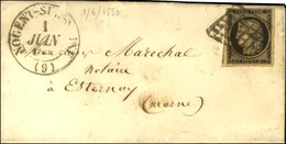 Grille / N° 3 Càd T 13 NOGENT-SUR-SEINE (9). 1850. - TB. - 1849-1850 Cérès