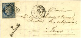 Grille / N° 4 Càd T 15 BAR-S-SEINE (9) Cursive 9 / Landreville. 1852. - SUP. - R. - 1849-1850 Cérès