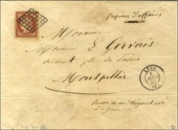 Grille / N° 7f Nuance Rouge-brun Avec Marges Exceptionnelles Et Petit Bdf Càd LYON (68) 5 MARS 50 Sur Papiers D'affaires - 1849-1850 Cérès