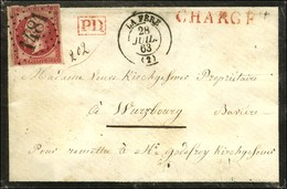 GC 1481 / N° 17A (infime Def) Càd T 15 LA FERE (2) Sur Lettre Chargée Pour Wurzbourg (Bavière). 1863. - TB. - 1853-1860 Napoleon III