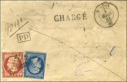 PC 4220 / N° 14 (def) + 17 Càd T 15 MENTON 87 Sur Lettre Chargée Pour L'Allemagne. 1861. - TB. - 1853-1860 Napoleon III