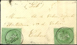 Càd T 16 SERRES (4) 6 OCT. 72 / N° 35 (2) Sur Enveloppe Carte De Visite Pour Cahors. - SUP. - R. - 1870 Beleg Van Parijs
