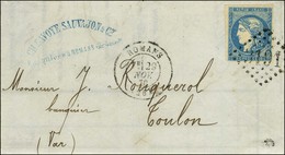 GC 3191 / N° 44 Belles Marges Càd T 17 ROMANS (25) Sur Devant De Lettre Pour Toulon. 1870. - TB / SUP. - R. - 1870 Emission De Bordeaux