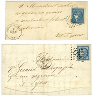 Lot De 2 Lettres Affranchies Avec N° 45 Dont Une Obl PC Du GC. - TB / SUP. - 1870 Uitgave Van Bordeaux