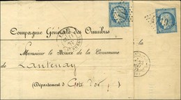 Etoile 11 / N° 60 Càd PARIS / R. ST HONORE Sur Lettre En Réponse Prépayée Adressée à Lantenay. En Retour, GC 4719 / N° 6 - 1871-1875 Cérès