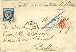 GC 611 / N° 60 Càd T 17 BREST (28) Sur Lettre Adressée Au Tarif Des Correspondances D'armées à Dakar. 1873. - TB / SUP.  - 1871-1875 Ceres