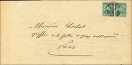 Càd BORDEAUX / LES CHARTRONS / N° 65 Paire Sur Faire Part Manuscrit Complet Pour Paris. 1875. - TB / SUP. - 1876-1878 Sage (Type I)