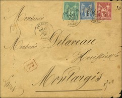 Càd T 18 ORLEANS / LOIRET / N° 71 + 75 + 90 Sur Lettre Recommandée Au 3ème échelon De Poids Pour Montargis. 1878. Très R - 1876-1878 Sage (Type I)