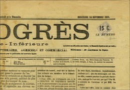 Oblitération Typo / N° 87 Sur Journal Entier Le Progrès Daté Du Mercredi 24 Novembre 1885. - TB / SUP. - RR. - 1876-1878 Sage (Type I)