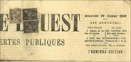 Càd ANGERS / MAINE ET LOIRE / N° 86 + 103 Paire Sur Journal Partiel  LE COURRIER DE L'OUEST (envoi D'éditeur De 23 Exemp - 1876-1878 Sage (Type I)