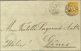 Càd D'essai PARIS / PL. DE LA BOURSE Type 4 / N° 92 Sur Lettre Pour Gênes (Italie). 1882. - SUP. - 1876-1878 Sage (Type I)