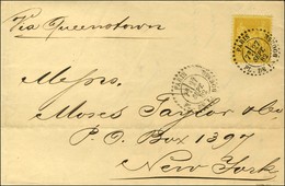 Càd D'essai PARIS / PL. DE LA BOURSE Type 4 / N° 92 Sur Lettre Pour New York (Etats-Unis). 1882. - SUP. - 1876-1878 Sage (Type I)