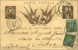 Càd GARE DE BELFORT / N° 75 (2) (1 Ex Def) Sur Carte Postale Commémorative De La Visite Du Tsar Nicolas II à Paris à Des - 1876-1878 Sage (Type I)